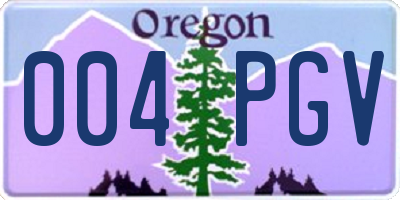 OR license plate 004PGV