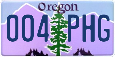 OR license plate 004PHG