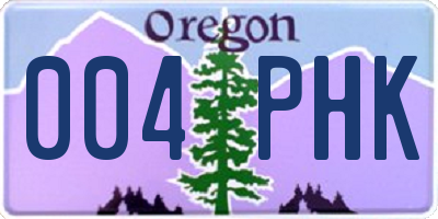 OR license plate 004PHK