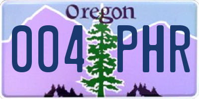 OR license plate 004PHR