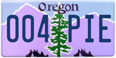 OR license plate 004PIE