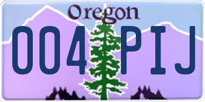 OR license plate 004PIJ