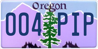 OR license plate 004PIP