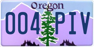 OR license plate 004PIV