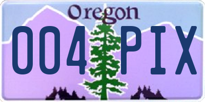 OR license plate 004PIX