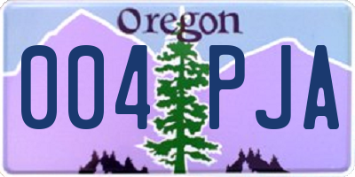 OR license plate 004PJA