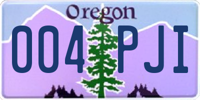 OR license plate 004PJI
