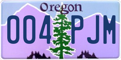 OR license plate 004PJM