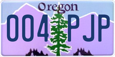 OR license plate 004PJP