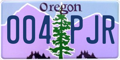 OR license plate 004PJR