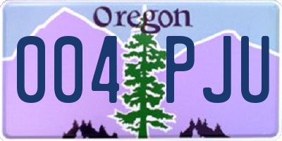 OR license plate 004PJU