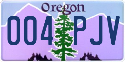 OR license plate 004PJV