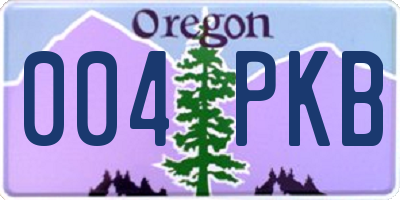 OR license plate 004PKB