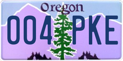 OR license plate 004PKE