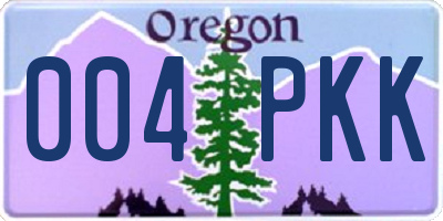 OR license plate 004PKK