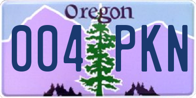 OR license plate 004PKN