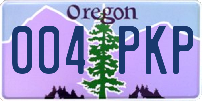 OR license plate 004PKP