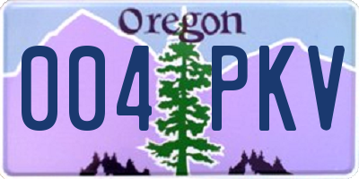 OR license plate 004PKV