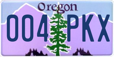 OR license plate 004PKX