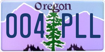OR license plate 004PLL