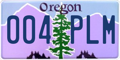 OR license plate 004PLM