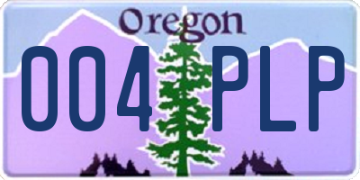 OR license plate 004PLP