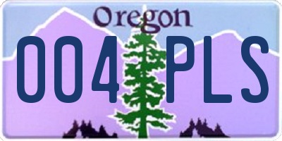 OR license plate 004PLS