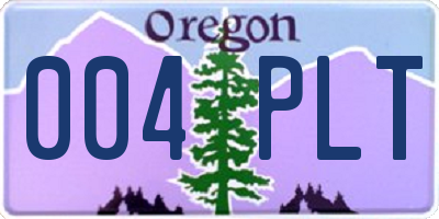 OR license plate 004PLT