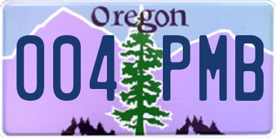 OR license plate 004PMB