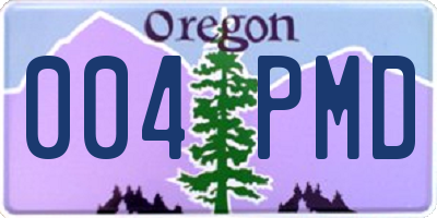 OR license plate 004PMD