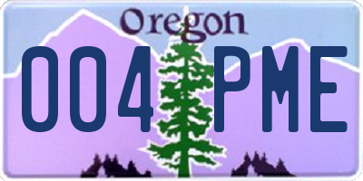 OR license plate 004PME