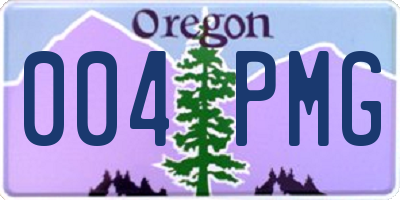 OR license plate 004PMG