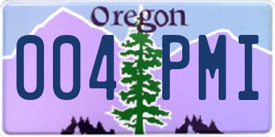OR license plate 004PMI