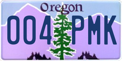OR license plate 004PMK