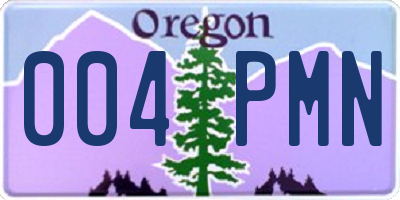 OR license plate 004PMN