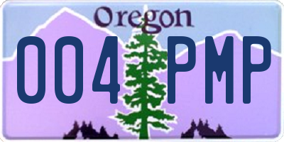 OR license plate 004PMP