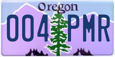 OR license plate 004PMR