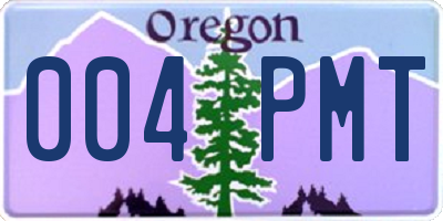 OR license plate 004PMT