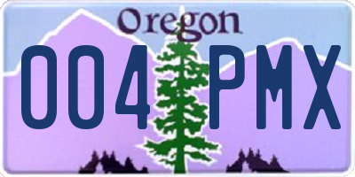 OR license plate 004PMX