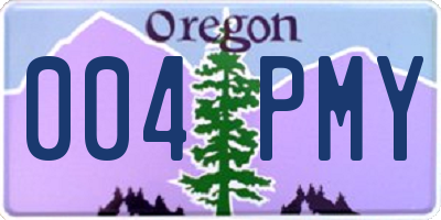 OR license plate 004PMY