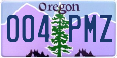 OR license plate 004PMZ