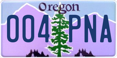 OR license plate 004PNA