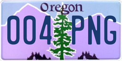 OR license plate 004PNG