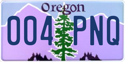 OR license plate 004PNQ