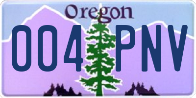 OR license plate 004PNV