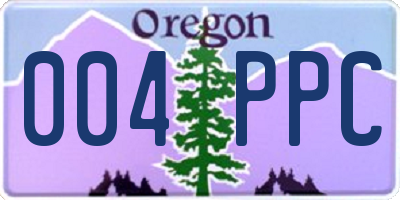 OR license plate 004PPC