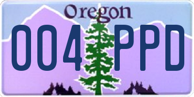 OR license plate 004PPD