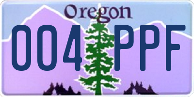 OR license plate 004PPF