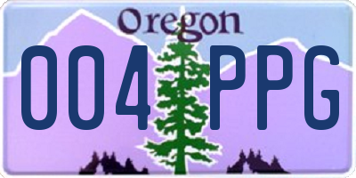 OR license plate 004PPG