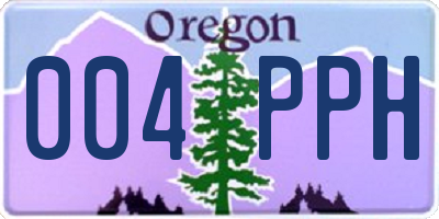 OR license plate 004PPH